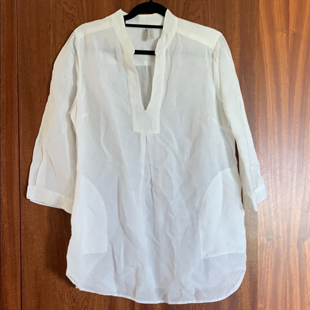 Studio 412 Linen Tunic Dress White NWOT